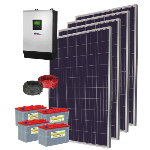 Sistem fotovoltaic off grid 24V Sunlight SLT 1500Wp Benq 265W Policristalin 8Kw / zi